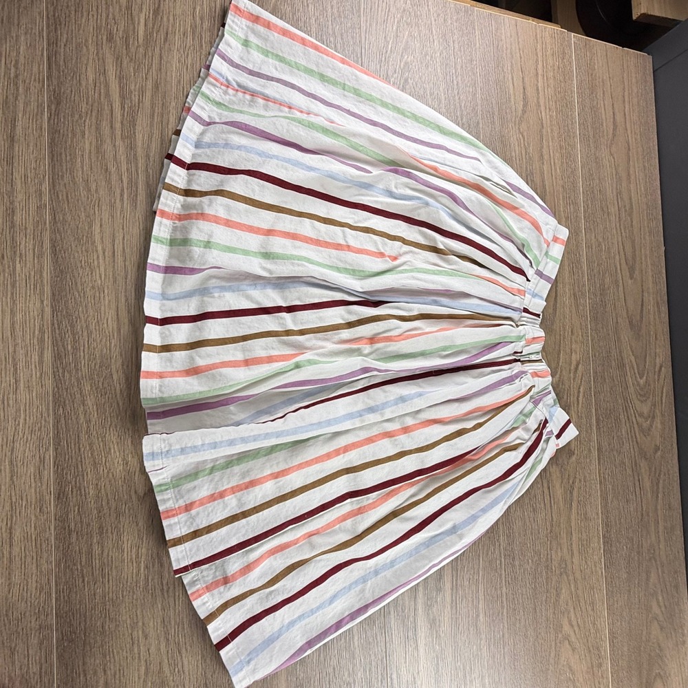 ModCloth Aspiration Creation A-line Skirt White Striped Spring Knee Length Large - Picture 12 of 12